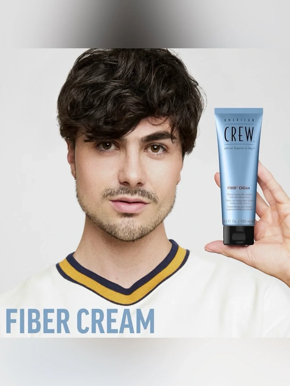 American Crew Men’s Fiber Cream 3.3 Oz Medium Hold Natural Shine Hair Styling